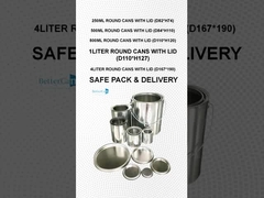 1 لتر علب مستديرة كيميائية طلاء علبة علبة خالية