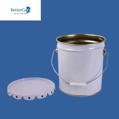 شراء دلو فولاذي أبيض 5 جالون ، إعادة تدوير علب الطلاء القديمة لتعبئة الطلاء البحري online manufacture