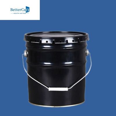 شراء دلاء معدنية سعة 5 جالون من الزيت الكيميائي، دلو أسود سعة 20 لتر بمقبض online manufacture