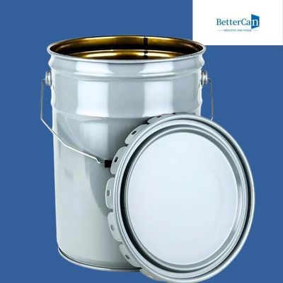 شراء 20L مخصص دلو الطلاء المعدني الكيميائية الطلاء الخارجي يمكن مع غطاء زهرة online manufacture