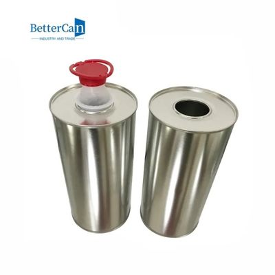 شراء 1 لتر جولة معدن القصدير يمكن اسطوانة على شكل D84 * H210mm مع غطاء online manufacture