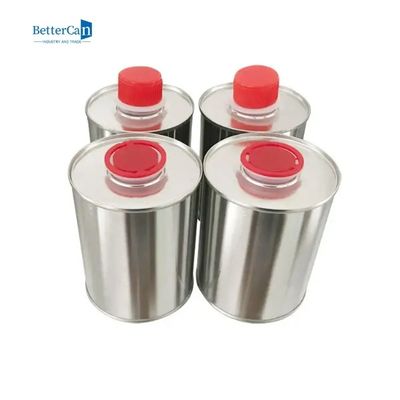 شراء 1 غالون زيت المحرك القصدير 1 لتر علب تغليف معدنية مع غطاء المسمار سدادة بلاستيكية online manufacture