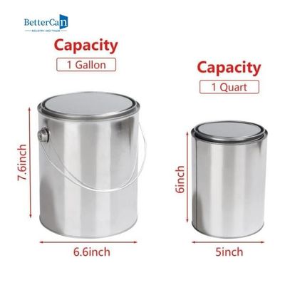 شراء علب صفيح طلاء سعة 1 لتر علب كوارت فارغة دائرية لطلاء المذيبات online manufacture
