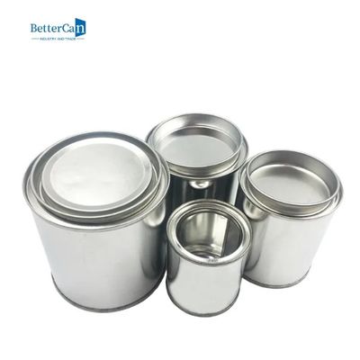 شراء 1/2 علبة دهان معدني فارغ بحجم نصف لتر مع غطاء ، حاويات تخزين الطلاء للطلاء المتبقي online manufacture