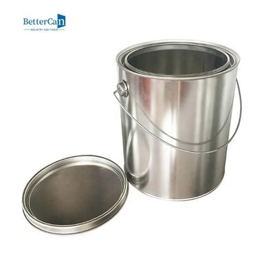 شراء علب طلاء معدنية فارغة سعة 1 جالون برطمانات طلاء بغطاء / مقبض حمل معدني online manufacture