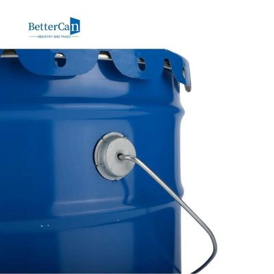 شراء دلاء قصدير مطلية متينة ، سطل معدني أزرق فارغ مع حلقة قفل online manufacture