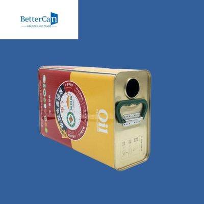 شراء علبة زيت زيتون معدنية مربعة يمكن تخصيص علبة زيت نخيل مستطيلة بسعة 1 جالون online manufacture