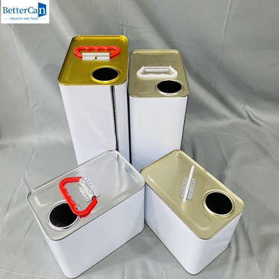 شراء 3.75 لتر طلاء أبيض مغطى علب القصدير 1 جالون مربع قصدير فارغ online manufacture