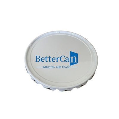 شراء White Flower Lug Lid With Cluring 0.35mm OEM Lid For Tin Pail 0.38mm Thickness online manufacture