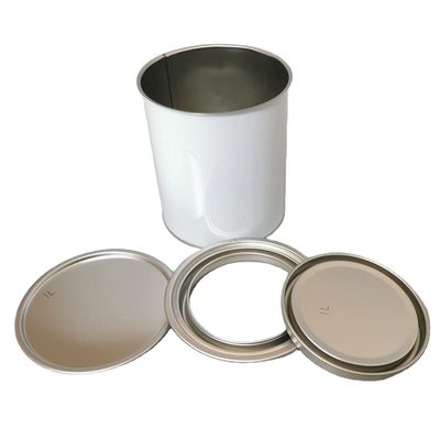 علب صفيح دهان السيارات 4 لتر دلو طلاء معدني دائري مع غطاء