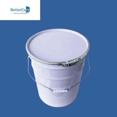سطل دهان معدني فارغ 20 لتر 5 جالون دلو طلاء أبيض بارتفاع قابل للتعديل