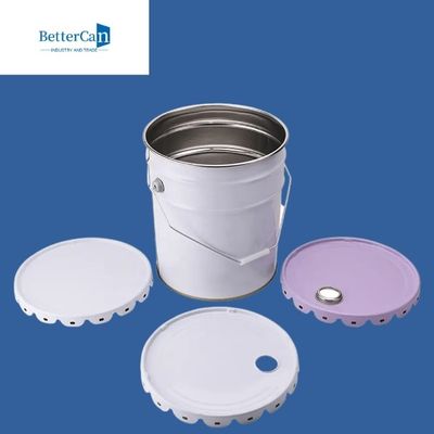 16L دلو طلاء معدني سطل BPA مجاني 5 جالون دلو طبل مع غطاء
