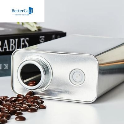 حاوية فول قهوة مربعة فارغة 18 أونصة L95mm * W75mm * H115mm