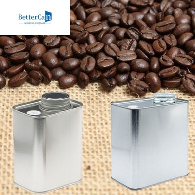 200 جرام علب شاي معدنية فارغة 8 أوقية علب صفيح 116x60x100mm مع صمام