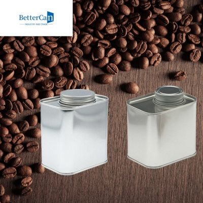 حاوية فول قهوة مربعة فارغة 18 أونصة L95mm * W75mm * H115mm