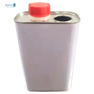 حاويات معدنية مربعة الختم المسطح سعة 1 لتر L105 * W60 * H180 مع غطاء برغي