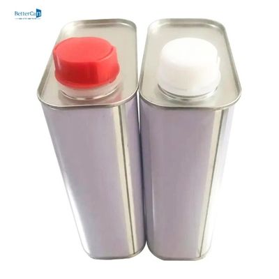 حاويات معدنية مربعة الختم المسطح سعة 1 لتر L105 * W60 * H180 مع غطاء برغي