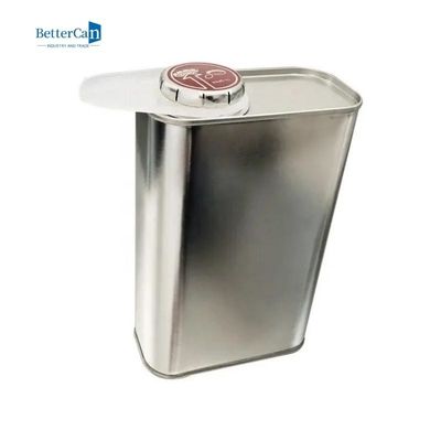 علب الطلاء الفارغة المخصصة الرباعية يمكن القصدير المستطيلة مع غطاء المسمار ISO 9001