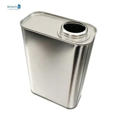 علب الطلاء الفارغة المخصصة الرباعية يمكن القصدير المستطيلة مع غطاء المسمار ISO 9001