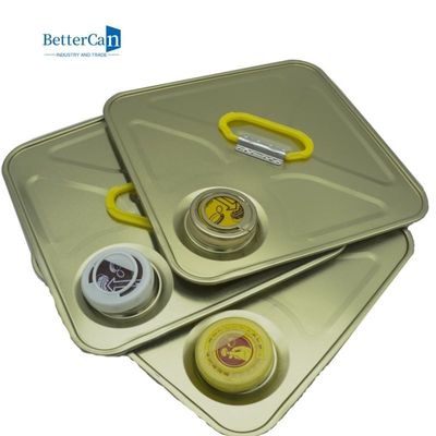 يمكن 18L 20L مربع القصدير أجزاء L237 * W237 مع مقبض / غطاء مخصص