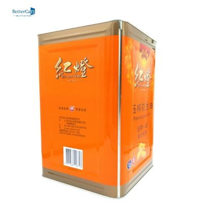 10L زيت الزيتون يمكن القصدير الغذاء الصف زيت النخيل يمكن مع حلقة سحب البلاستيك