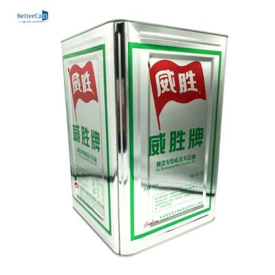 10L زيت الزيتون يمكن القصدير الغذاء الصف زيت النخيل يمكن مع حلقة سحب البلاستيك