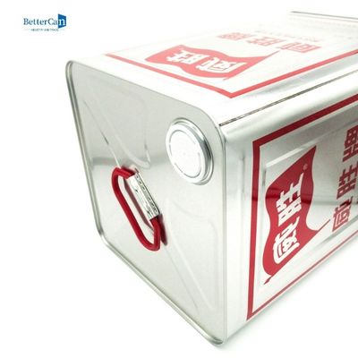10L زيت الزيتون يمكن القصدير الغذاء الصف زيت النخيل يمكن مع حلقة سحب البلاستيك