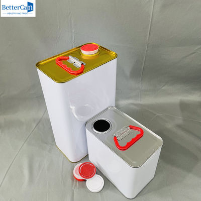دلو طلاء أبيض 1 جالون علب طلاء للسيارات 4 لتر علب طلاء معدني فارغ