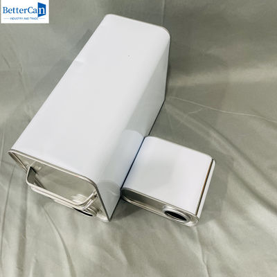 دلو طلاء أبيض 1 جالون علب طلاء للسيارات 4 لتر علب طلاء معدني فارغ